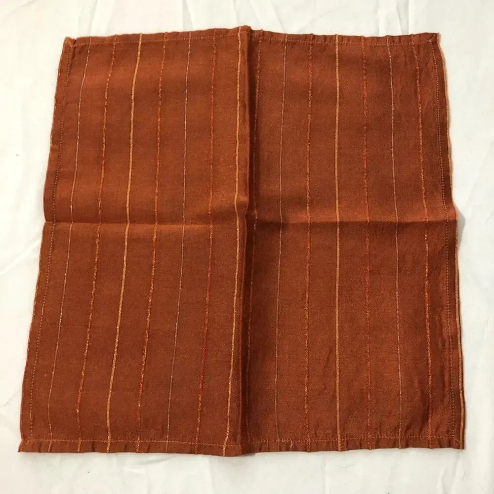 Crate and Barrel glimmer cocktail napkins set of 6 10”x10”
